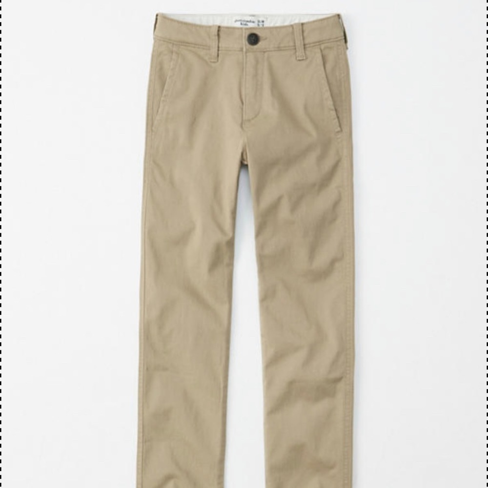 2 Abercrombie Kids Slim straight khaki pants